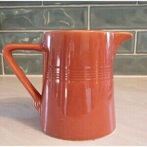 Vintage Harlequin Rose 22 Oz Jug Milk Pitcher USA Homer Laughlin Retro Kitchen
